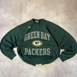 Vintage 90s Green Bay Packers Graphic Crewneck Sweater Pro Player
